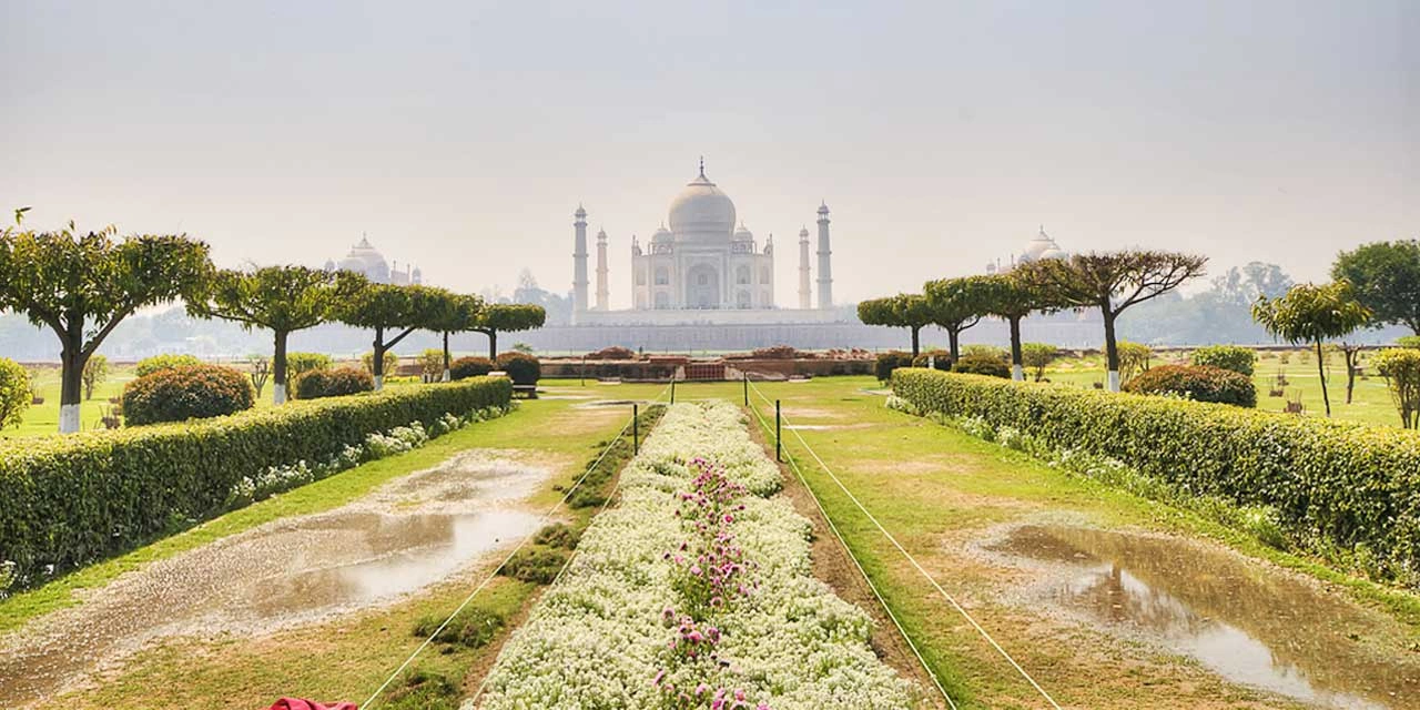 Agra Same Day Tour - Mehtab Bagh view of Taj Mahal